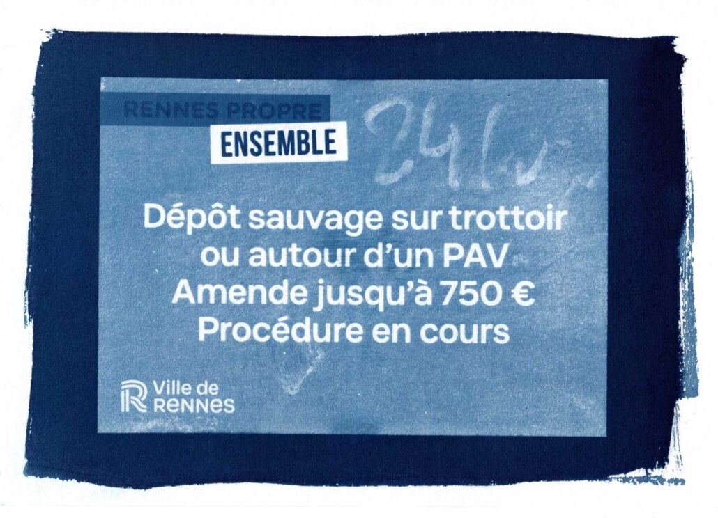 cyanotypes-metamorphoses-baptiste-vanoni-rennes.-1 Empreinte cyanotype affiche amende dépôt sauvage - ironie urbaine Métamorphoses Rennes