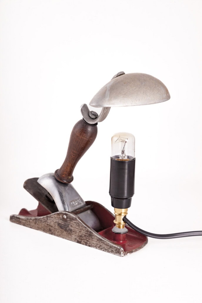 Lampe rabot artisanale - Photo produit Rennes