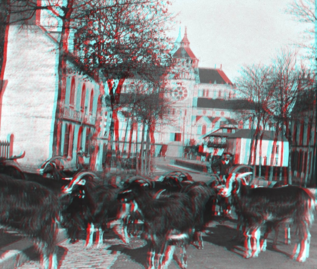 Anaglyphe 3D boulevard Vitr&eacute; - Relief