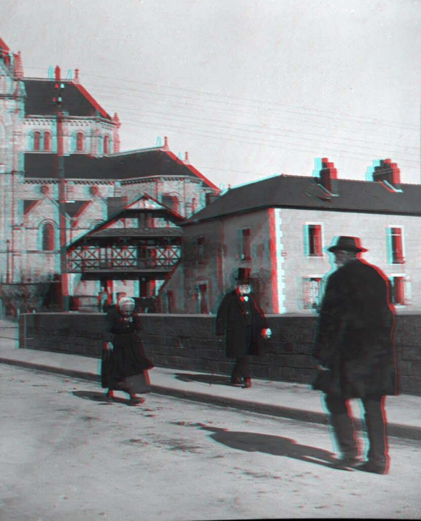 Anaglyphe 3D &eacute;glise Vitr&eacute; - Relief 3D