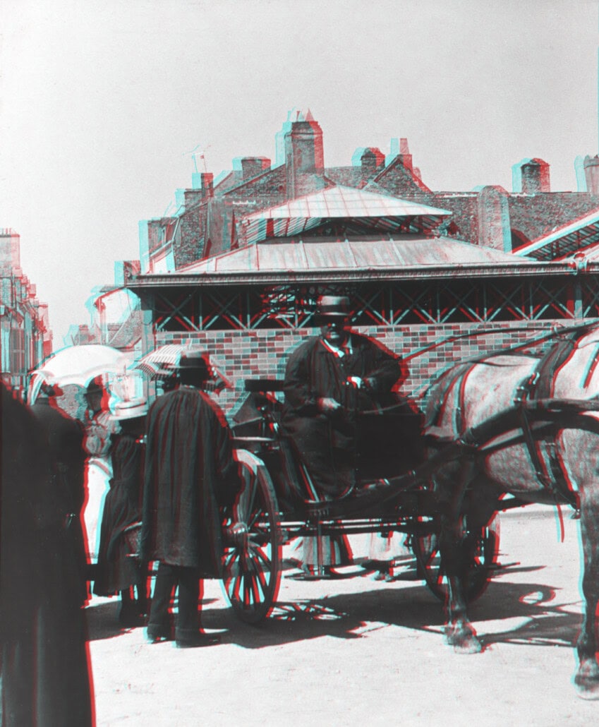 Anaglyphe 3D halles Vitr&eacute; - St&eacute;r&eacute;oscopique